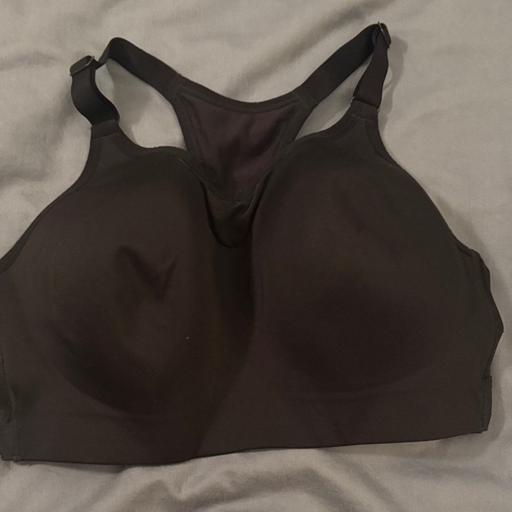 Sports bra black mesh adjustable straps. Size large mesh from target